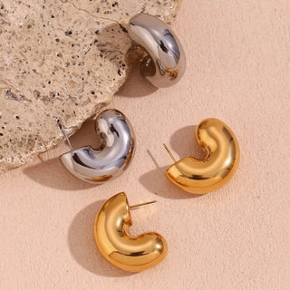 Hypoallergenic Gold Hoops - Mabel Love Co - Earrings