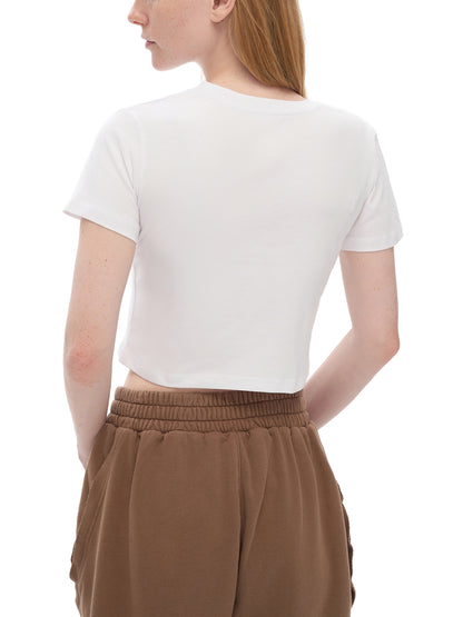 Bella Cherry Ruffle Crop Top