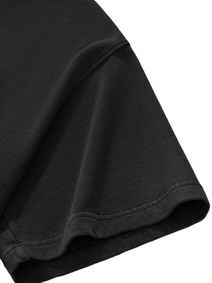 thug life Washed Raw Edge Crop Top