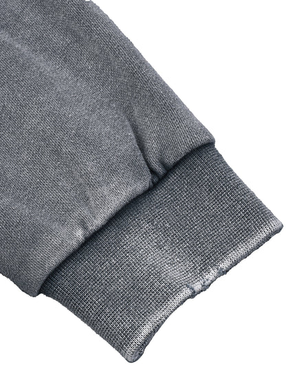 Cries Easily Washed Raw Edge Cropped Sweatshirt