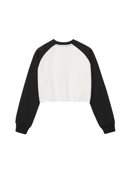 Dont touch me Color-Block Crop Sweatshirt - lifestyle photo