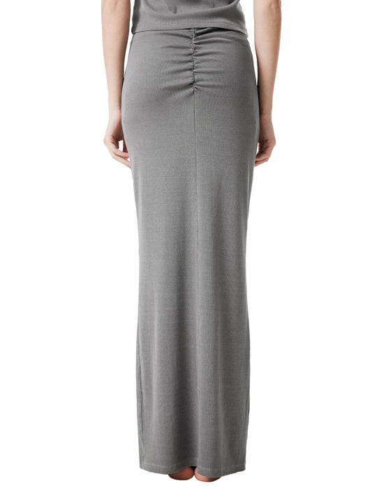 Daisy Blue Elastic Straps Maxi Skirt - model wearing new
