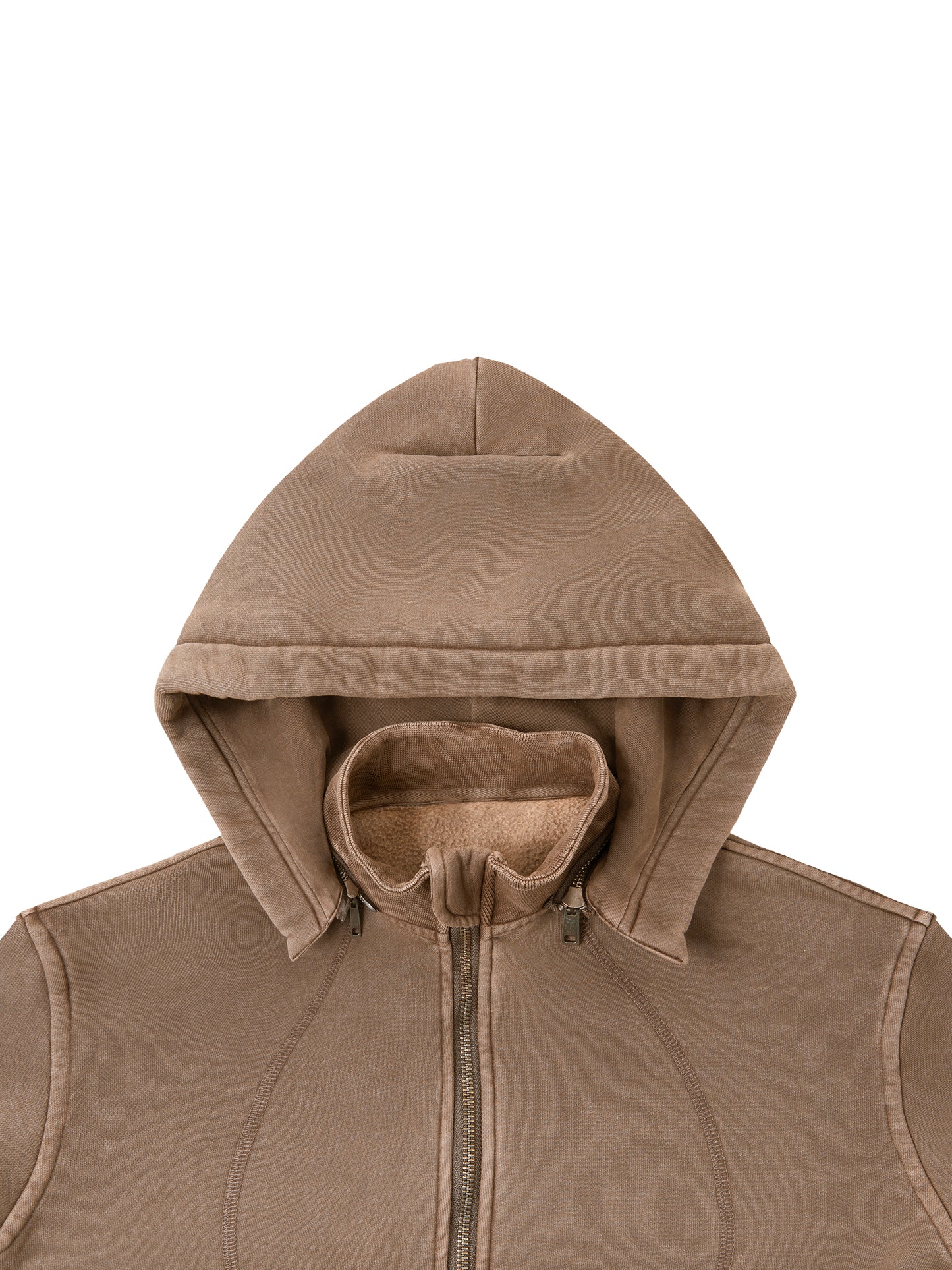 Vintage Washed Cropped Fleece Hoodie