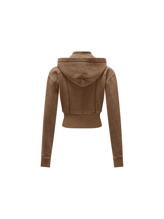 Vintage Washed Cropped Fleece Hoodie - additional view 7