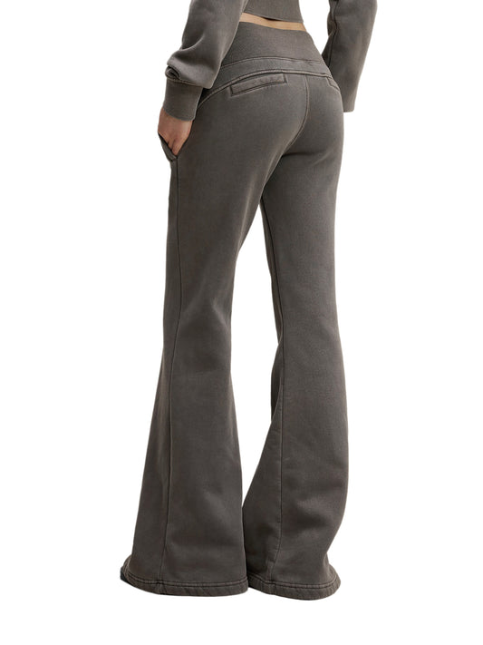 Vintage Washed Flared Fleece Pants - additional view 8