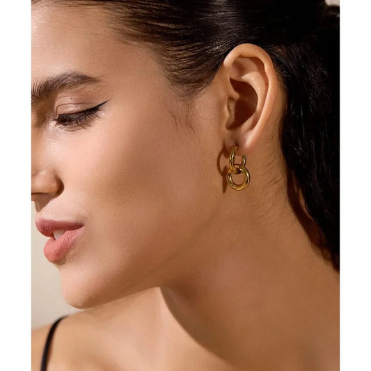 Interlocking Hoop Earrings