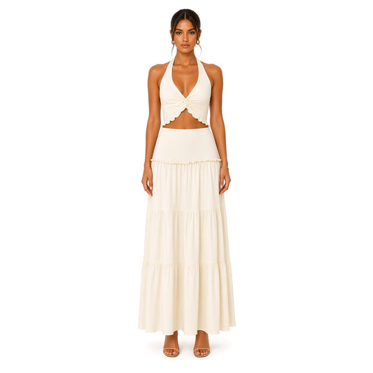 Skim Body Skirt Set — Ivory front