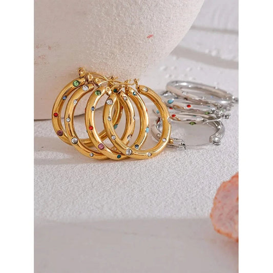 Kaleidoscope Bliss Hoop Earrings