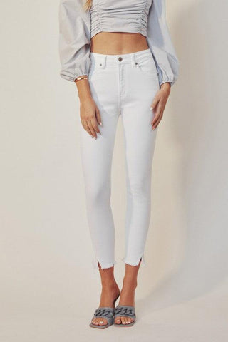 White High-Rise Skinny Jeans