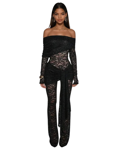 Kat Black Lace Jumpsuit