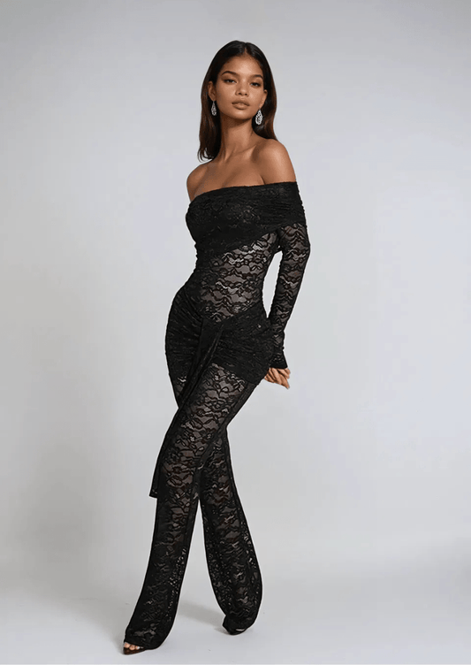 Kat Black Lace Jumpsuit