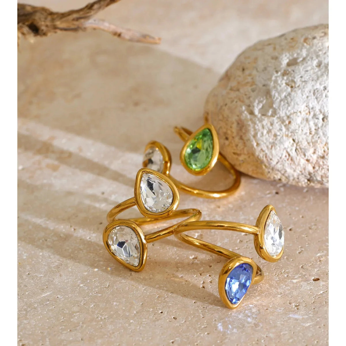 Double Teardrop Adjustable Ring — lifestyle 02