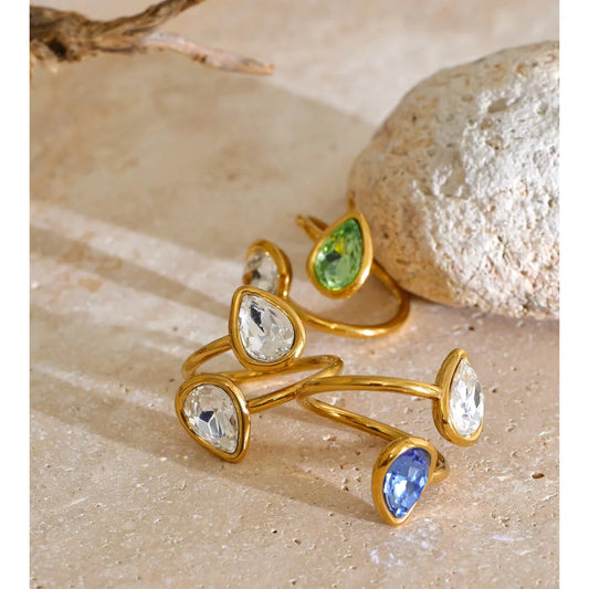 Double Teardrop Adjustable Ring — lifestyle 02
