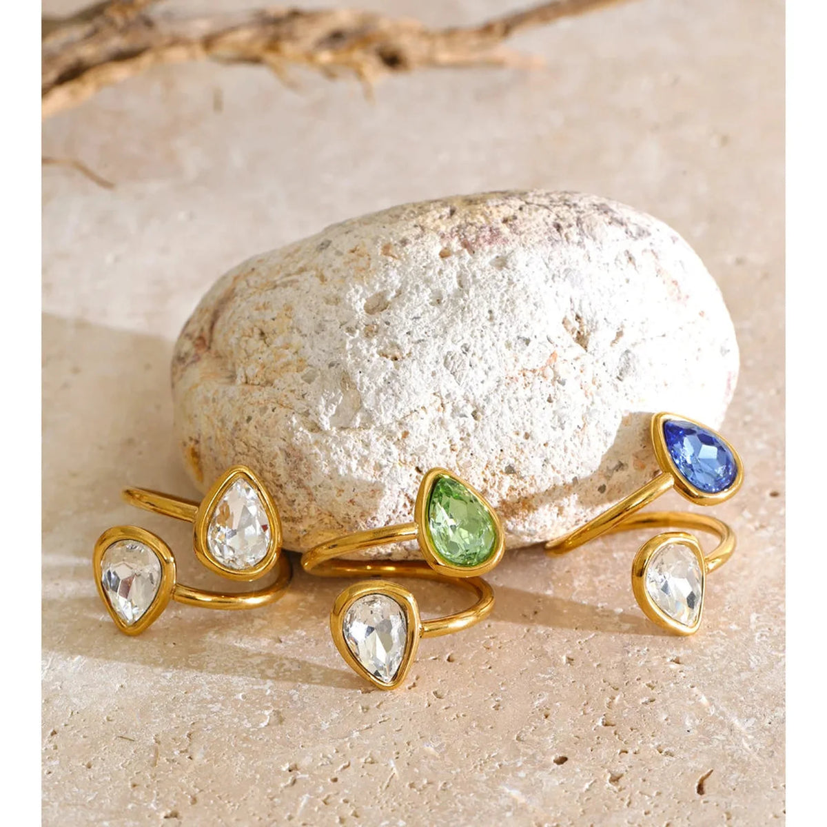 Double Teardrop Adjustable Ring — lifestyle 04