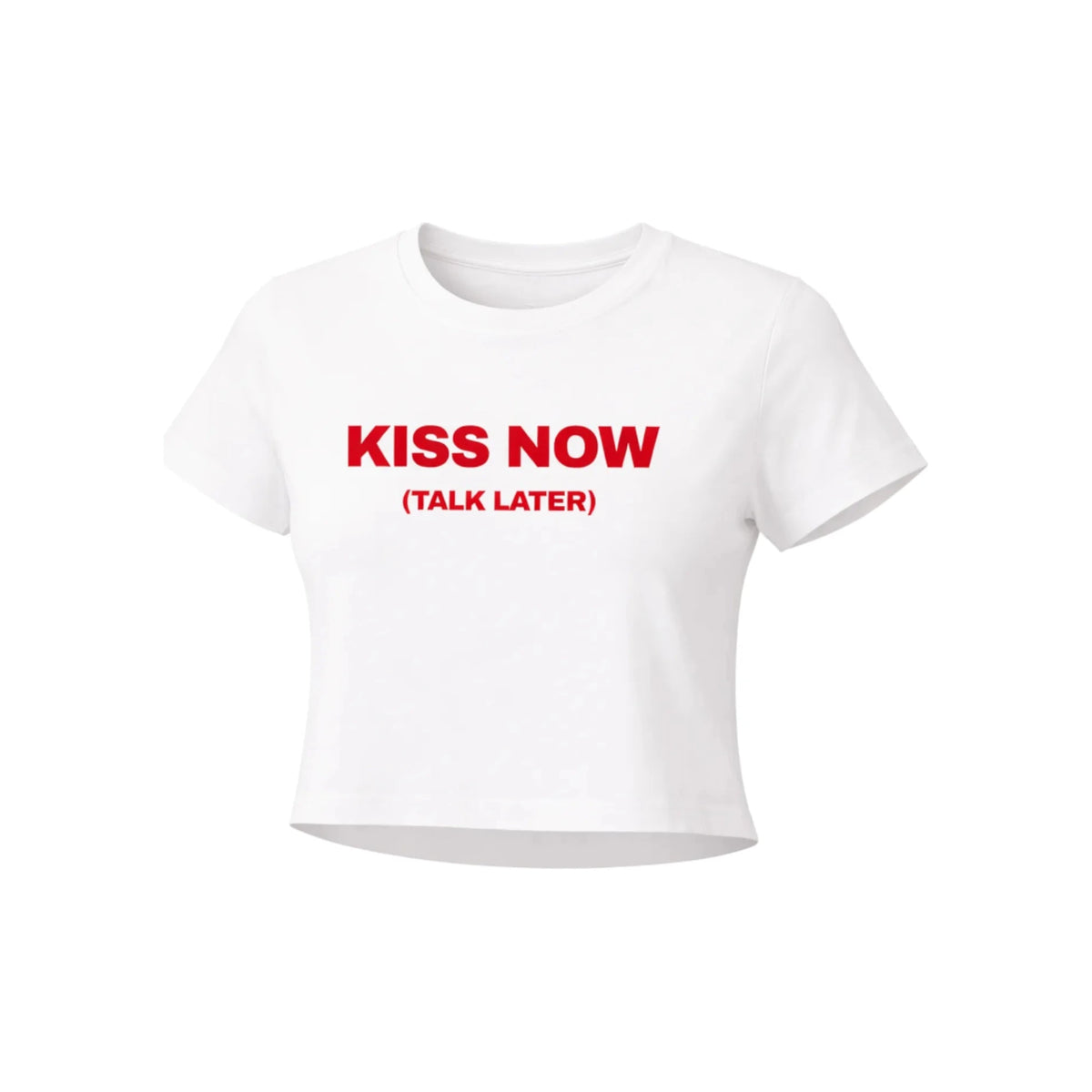Kiss Now Slim Fit T-shirt — corrected front ghost image with standard spacing
