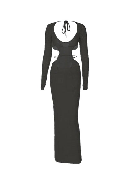 Knit Long Sleeves Bodycon Maxi Dress | MABEL LOVE Mabel Love Co Knit Long Sleeves Bodycon Maxi Dress | MABEL LOVE Mabel Love Co
