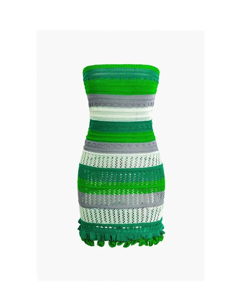 jersey knit tube dress Mocha Sweater Tube Dress L Mocha by Lane 201