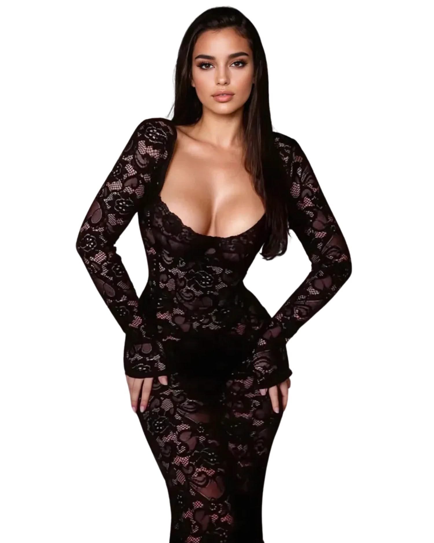 Maxi Lace Sheer Dress | Mabel Love Co. Maxi Lace Sheer Dress | Mabel Love Co.