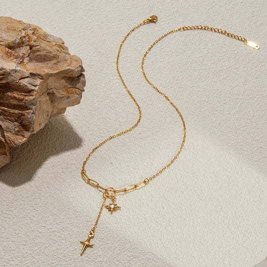 layered celestial pendant necklace