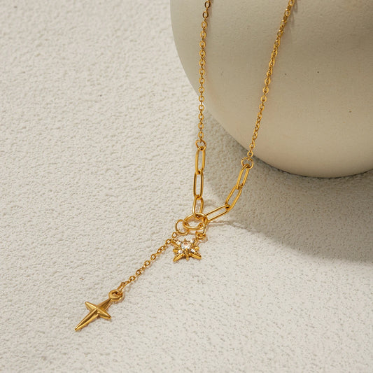 layered celestial pendant necklace