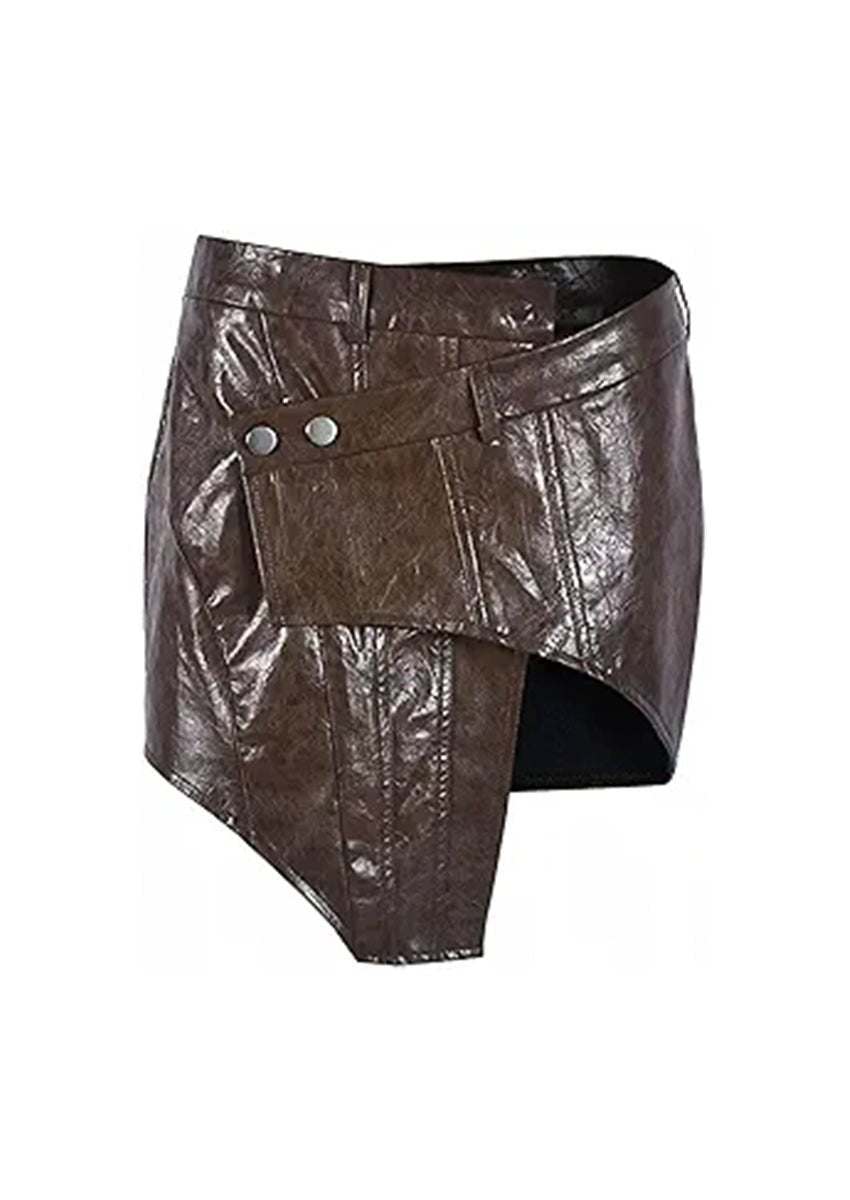 Leather Hip Mini Skirt - Mabel Love