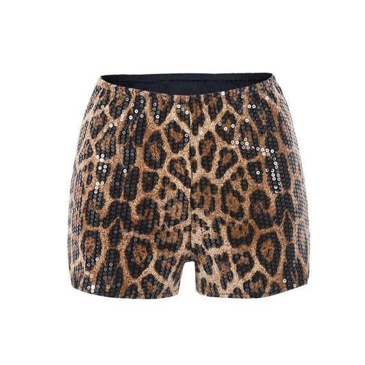 Leopard Sequin Shorts