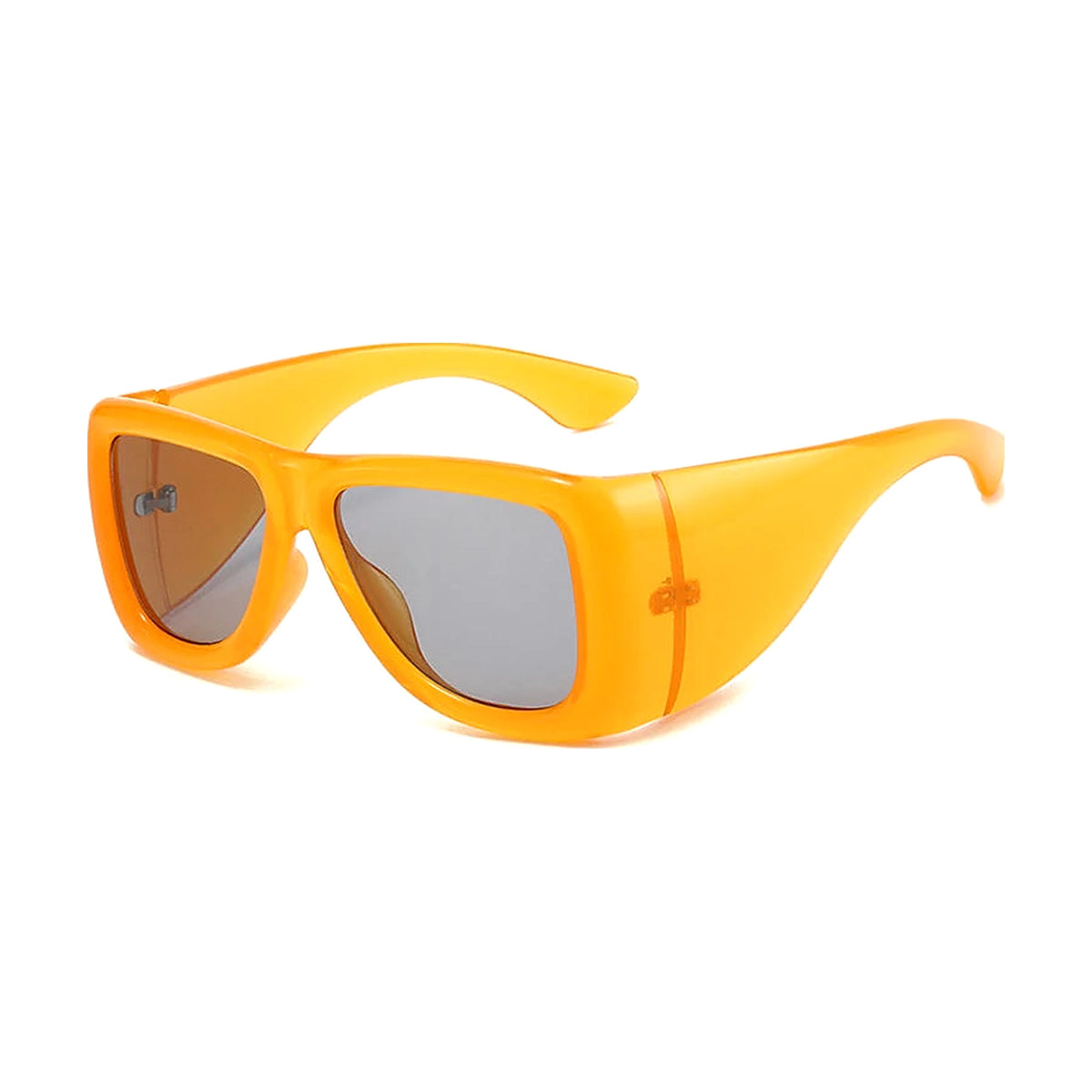Wide-Leg Square Sunglasses — light orange gray front