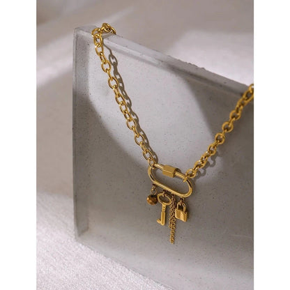 Lock Key Pendant Necklace