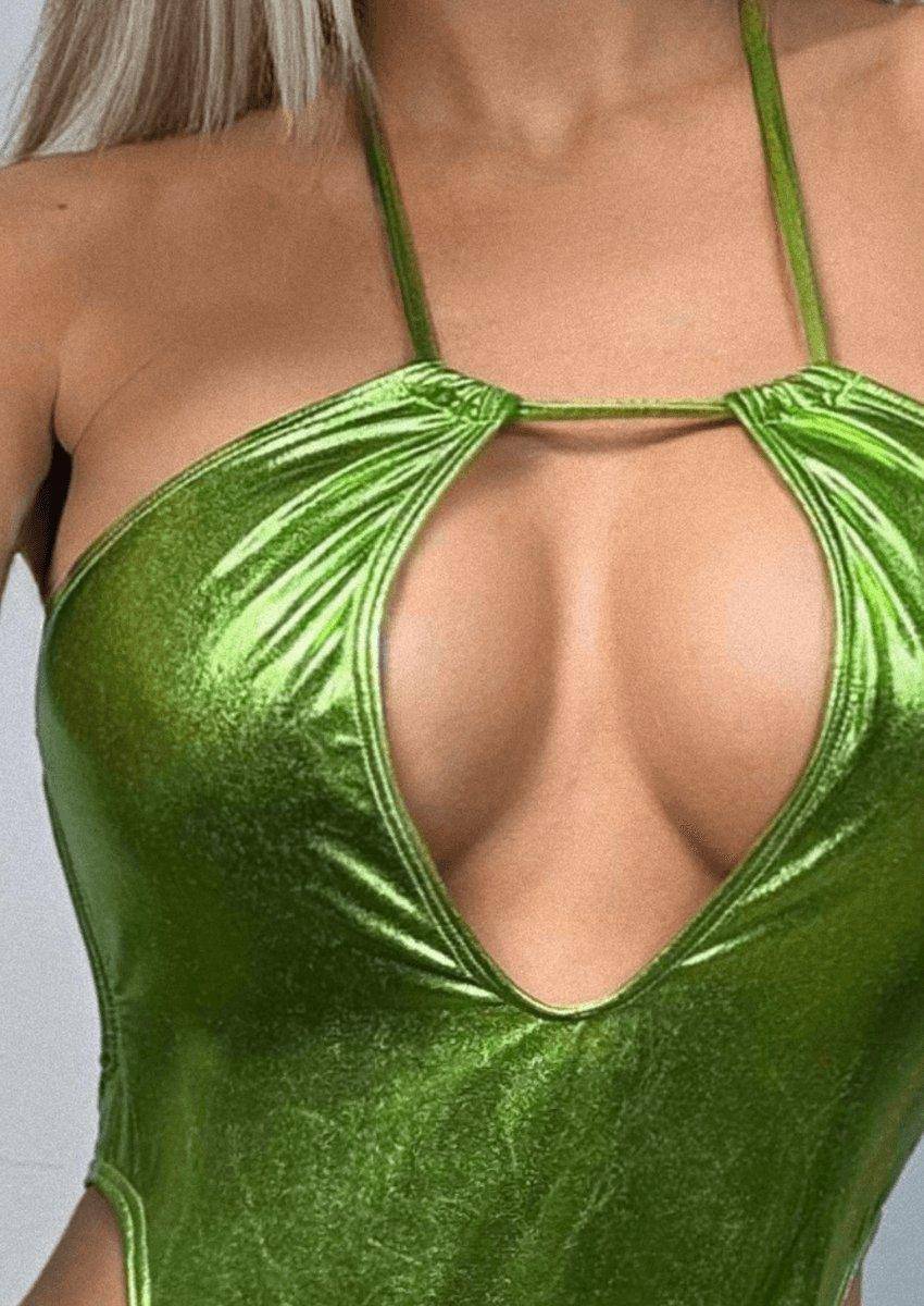 LOLA GREEN METALLIC ONE PIECE