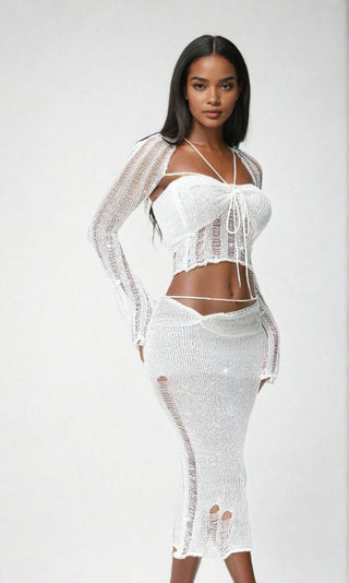 Long sequin Knit Set