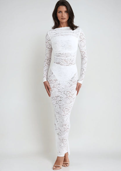 Long Sleeve Lace Maxi Dress