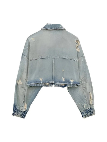 Loose Denim Short Jacket