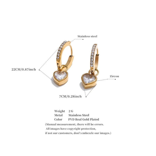 Love Drop Earrings - Size Details