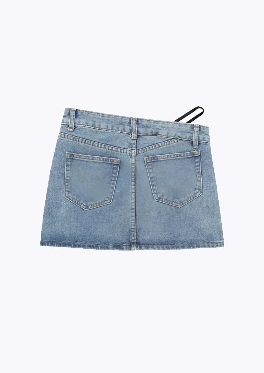 Low Waist Denim Mini Skirts