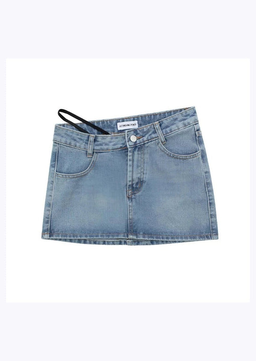 Low Waist Denim Mini Skirts