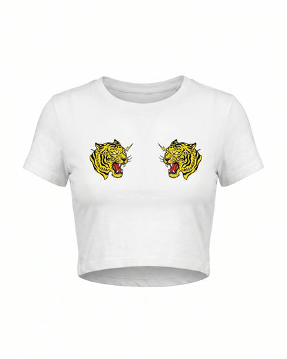 Tiger Fitted Crop T-Shirt