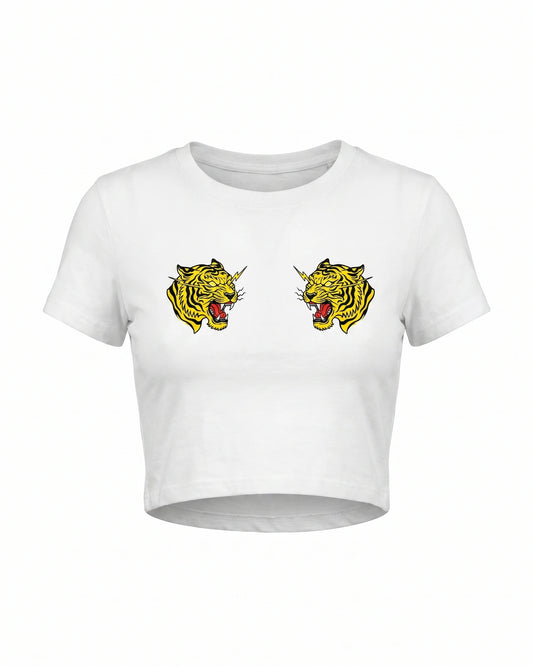 Tiger Fitted Crop T-Shirt
