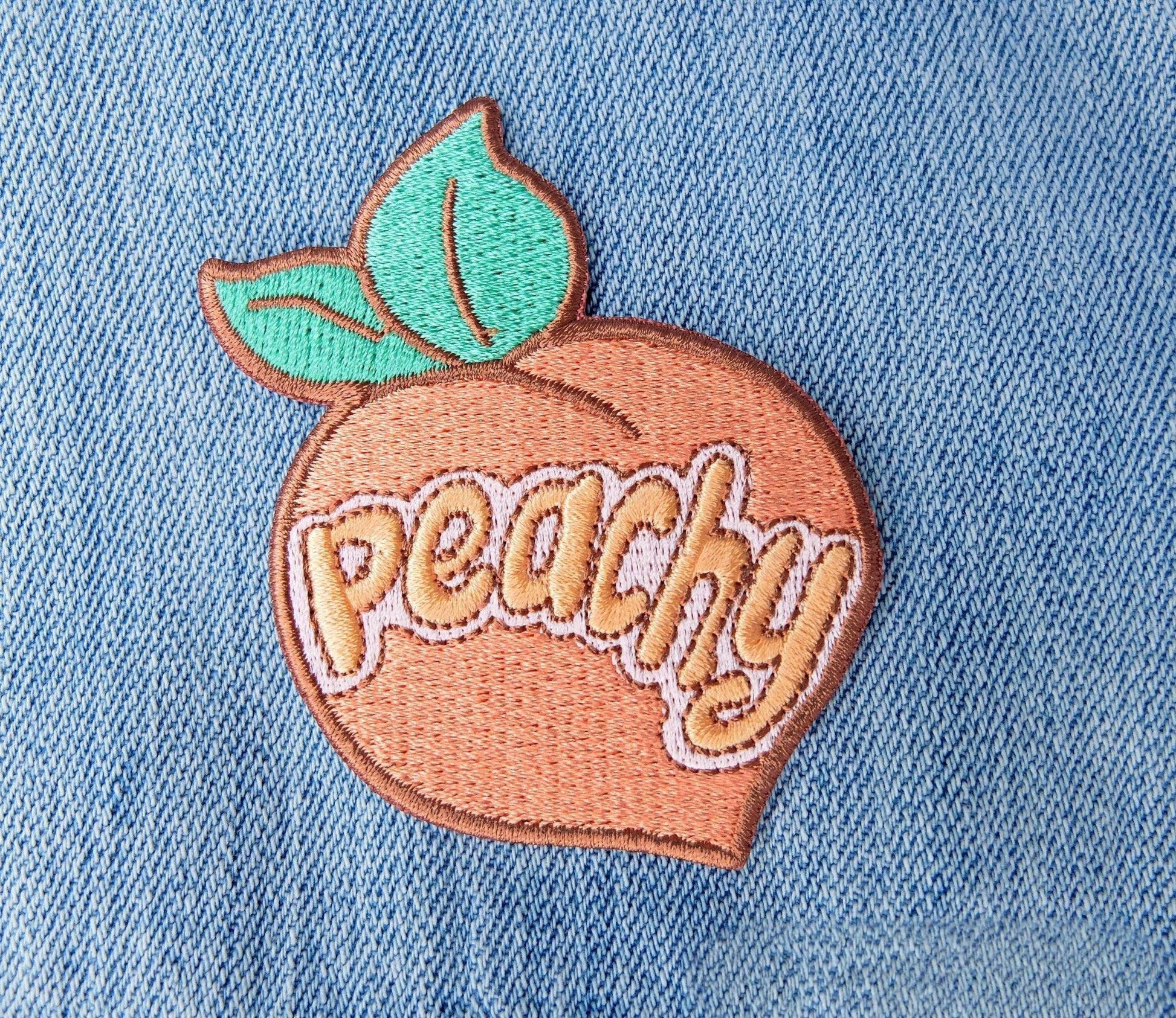 Peachy Embroidered Patch, [product type]