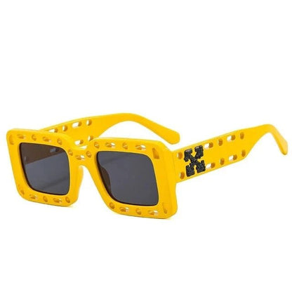 Yellow Square "Fotch Hole" Sunglasses