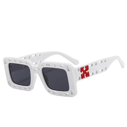 White Square "Fotch Hole" Sunglasses