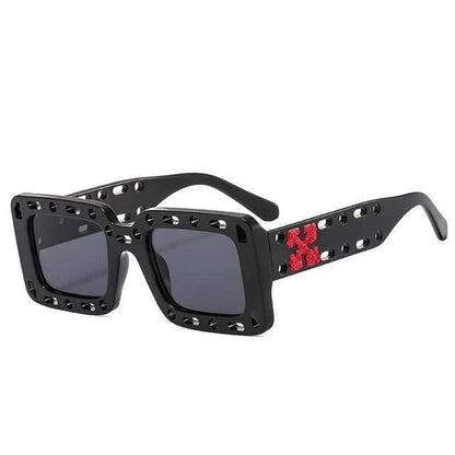 Full Black Square "Fotch Hole" Sunglasses