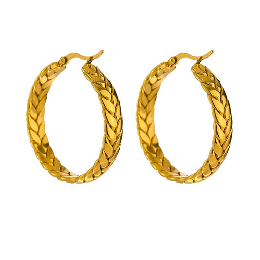 Gold Maat Hoop Earrings