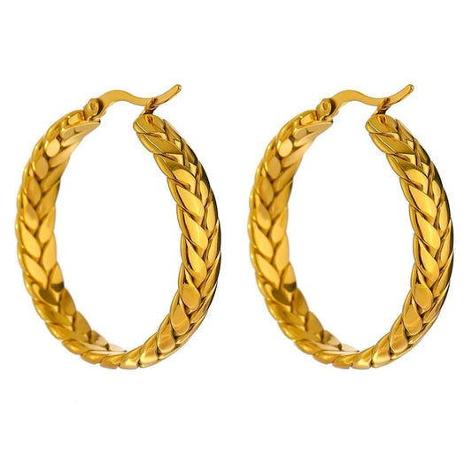 Gold Maat Hoop Earrings