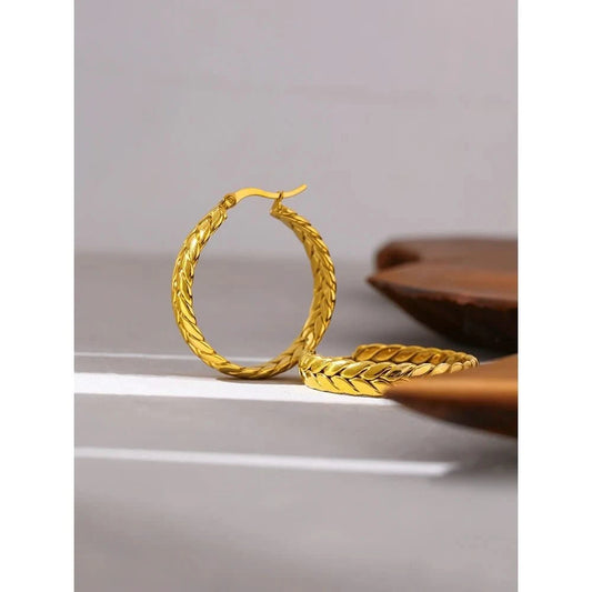 Gold Maat Hoop Earrings