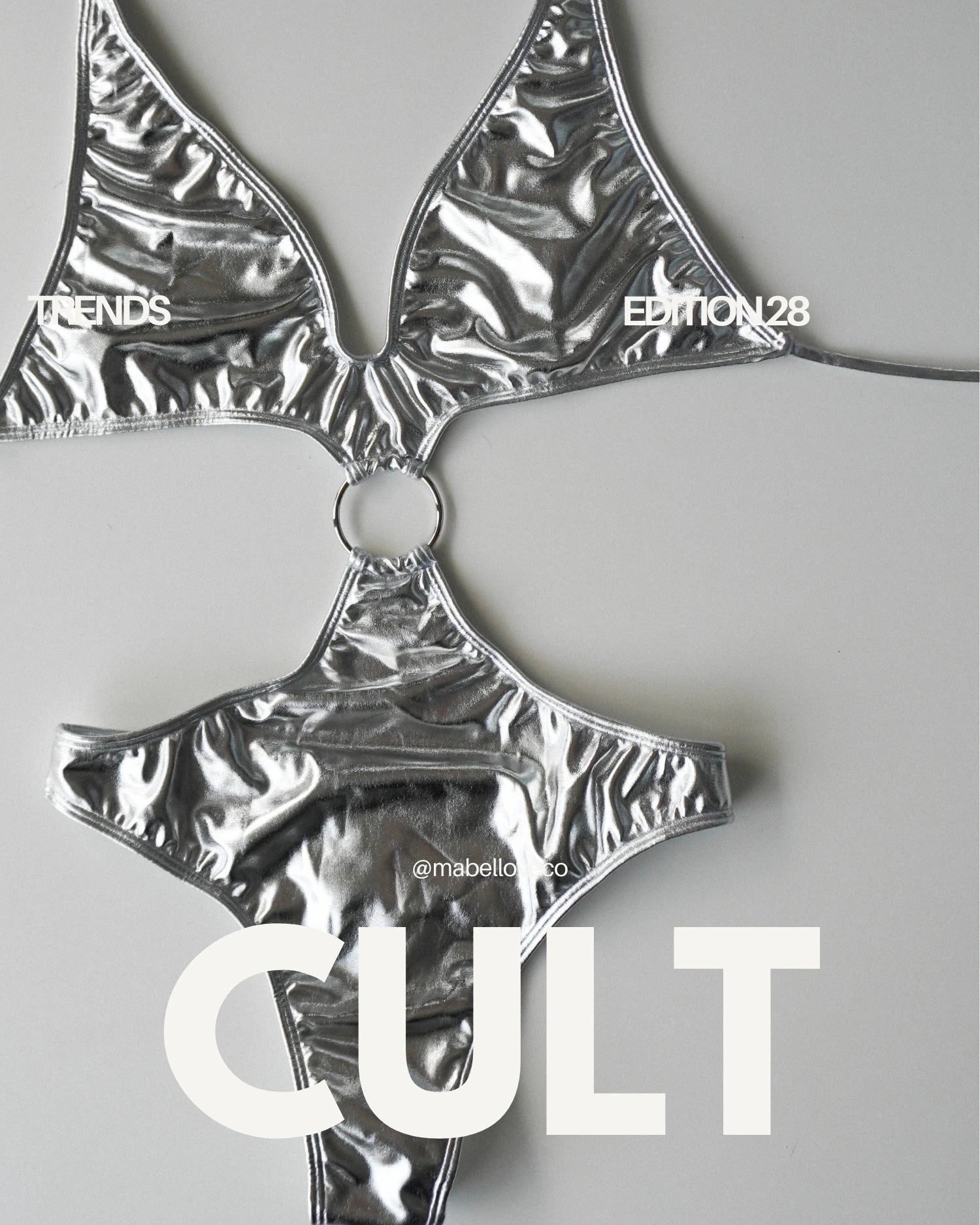 silver one piece swimsuit