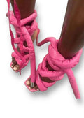 Shoelaces Lace Up Heels, 
