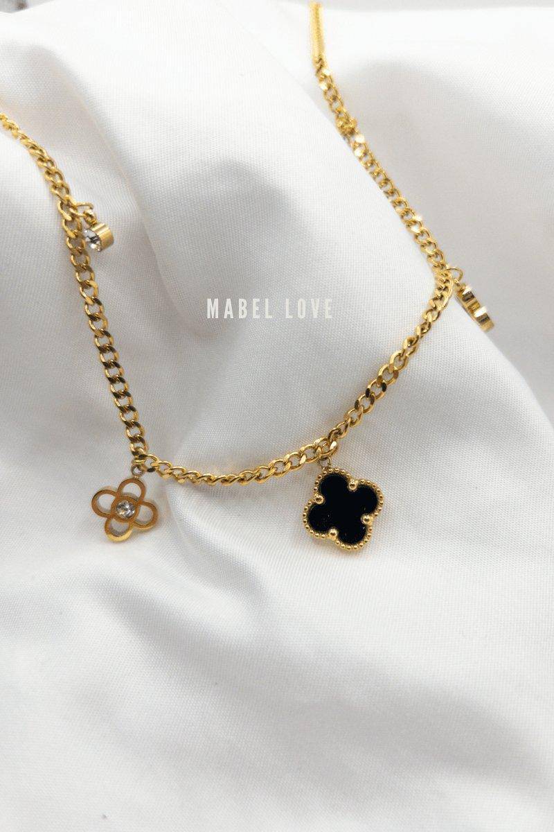 Gold Clover Pendants Necklace, [product type]