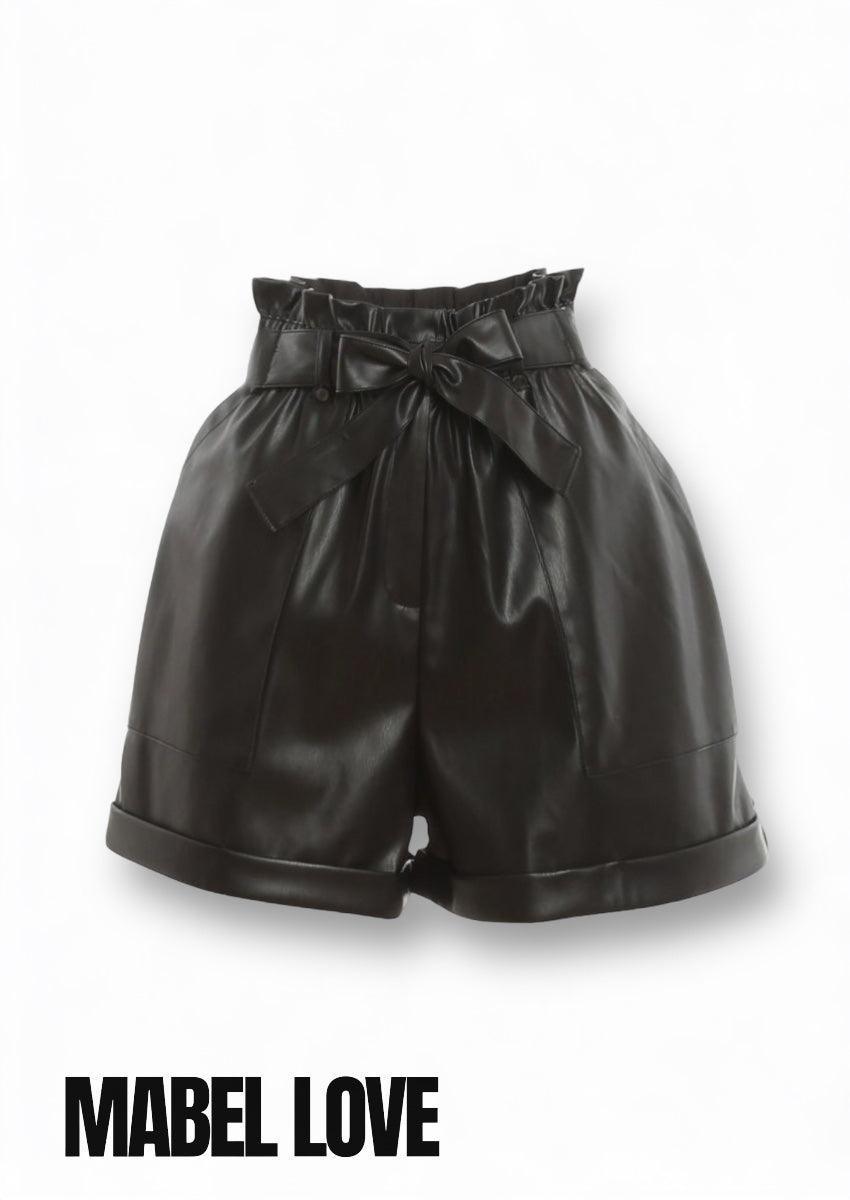 High rise Leather Shorts, 