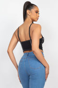 Bustier Ribbed Top Black, [product type]