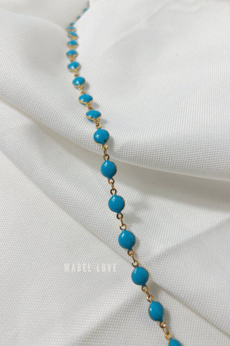 Blue & Gold Belly Chain, [product type]